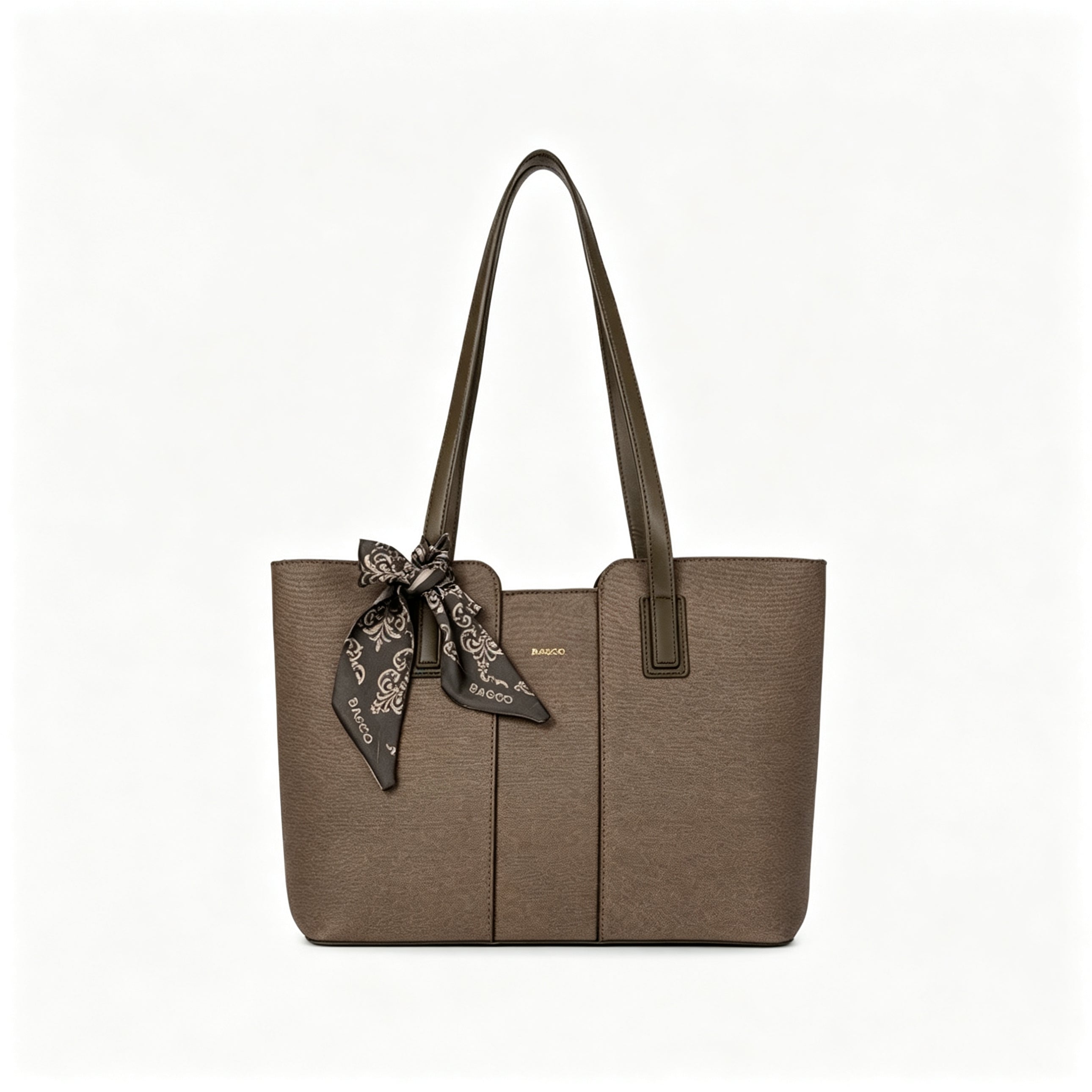 Women's Tote Handbag with Scarf Accessory - Large Capacity Everyday Shoulder Bag, Premium Synthetic Leather, Classic Design for Modern Women, Multi-Color Options