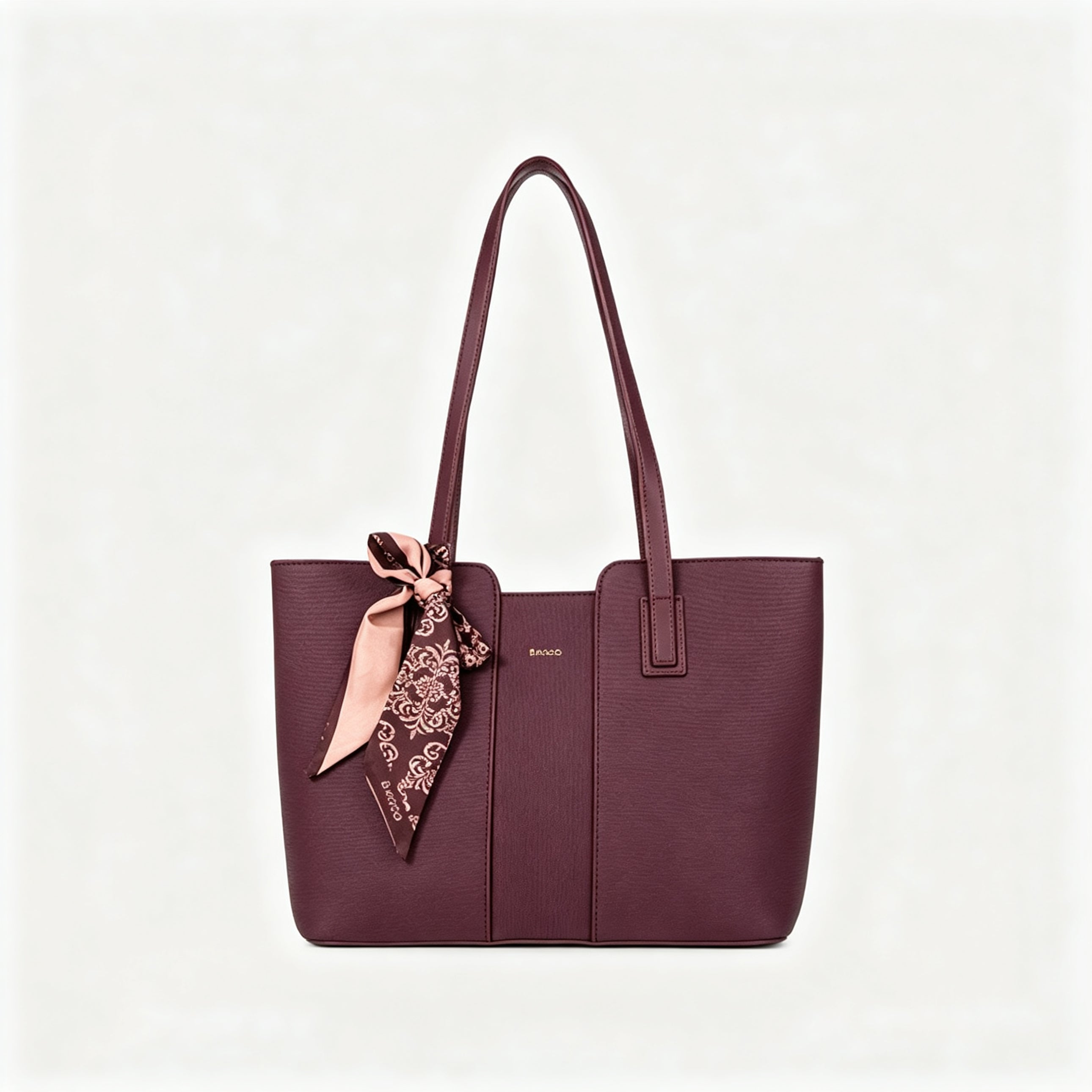 Women's Tote Handbag with Scarf Accessory - Large Capacity Everyday Shoulder Bag, Premium Synthetic Leather, Classic Design for Modern Women, Multi-Color Options