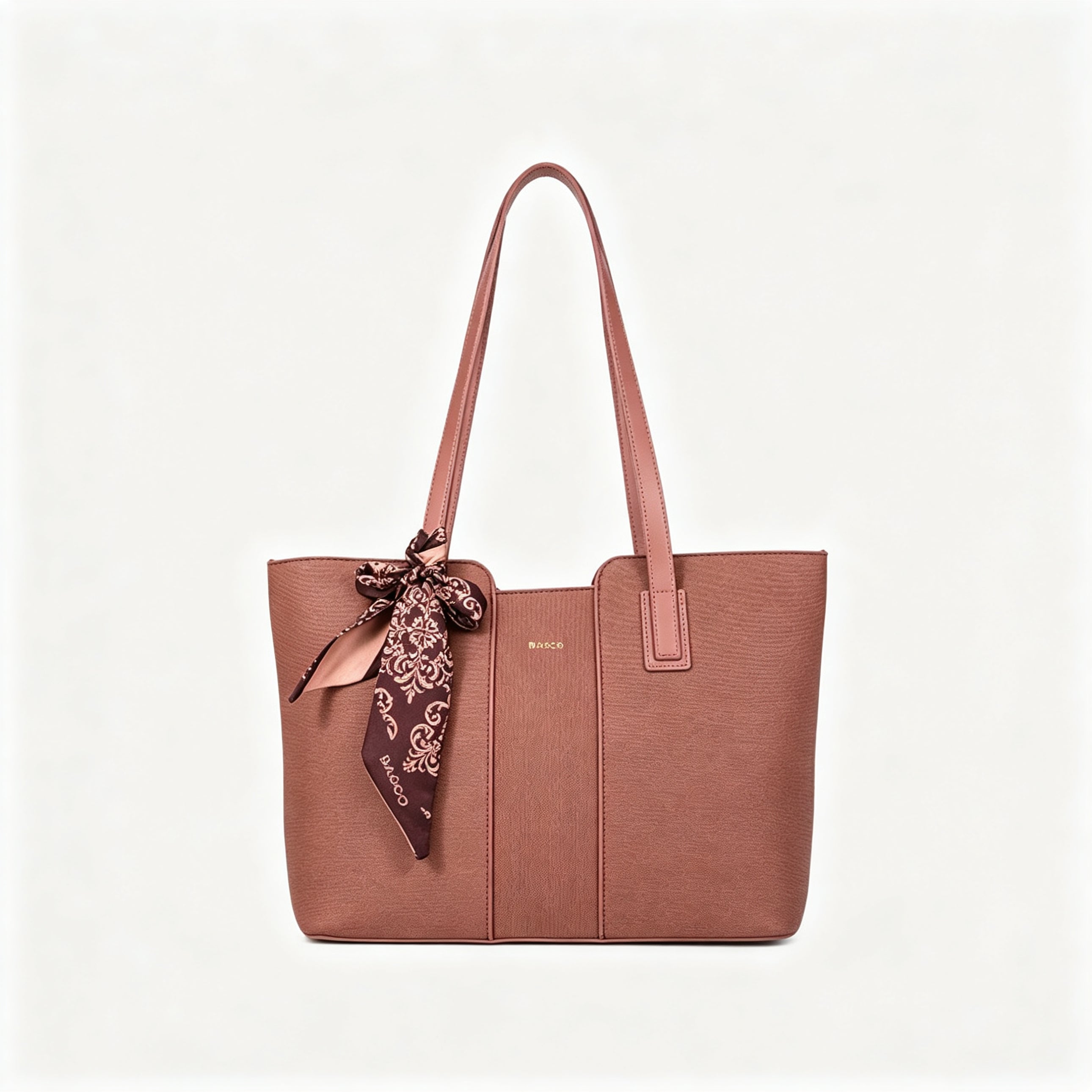 Women's Tote Handbag with Scarf Accessory - Large Capacity Everyday Shoulder Bag, Premium Synthetic Leather, Classic Design for Modern Women, Multi-Color Options