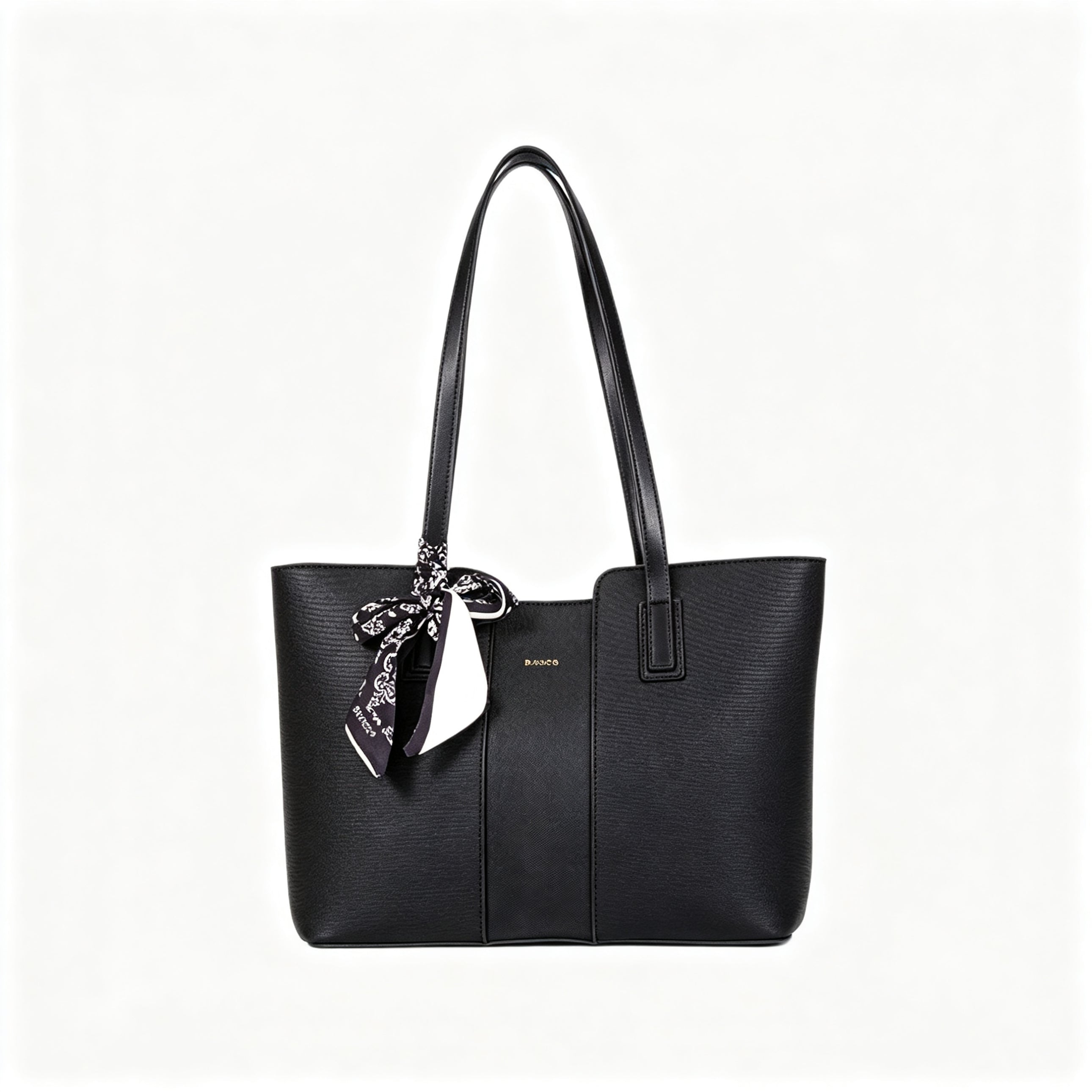Women's Tote Handbag with Scarf Accessory - Large Capacity Everyday Shoulder Bag, Premium Synthetic Leather, Classic Design for Modern Women, Multi-Color Options